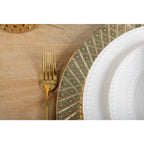 Assiette plate perles 27cm AULICA