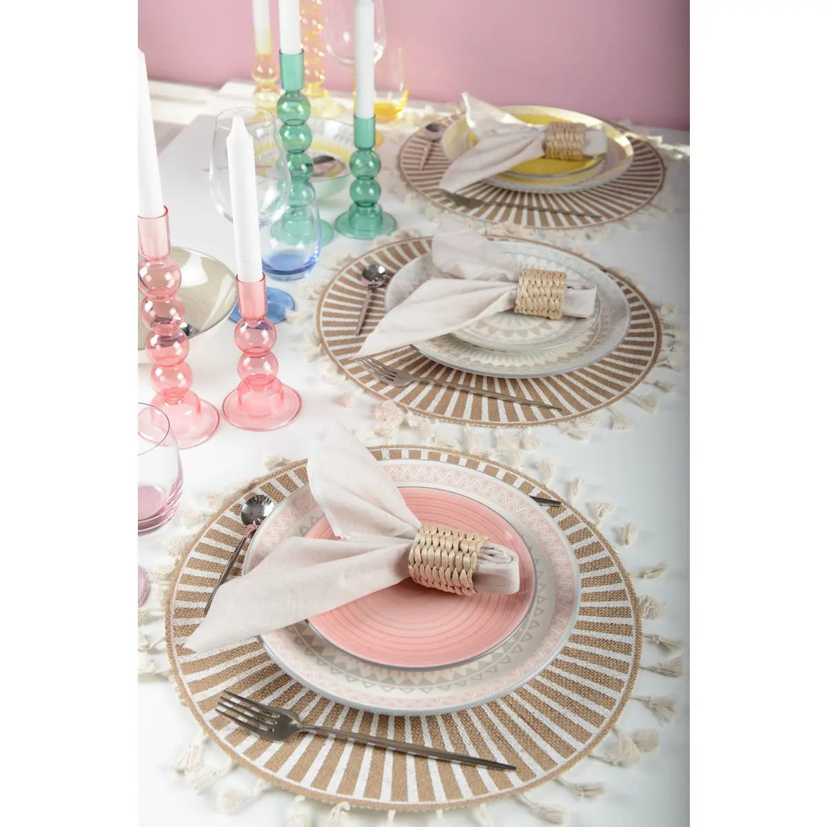Assiette plate rose - coachella AULICA