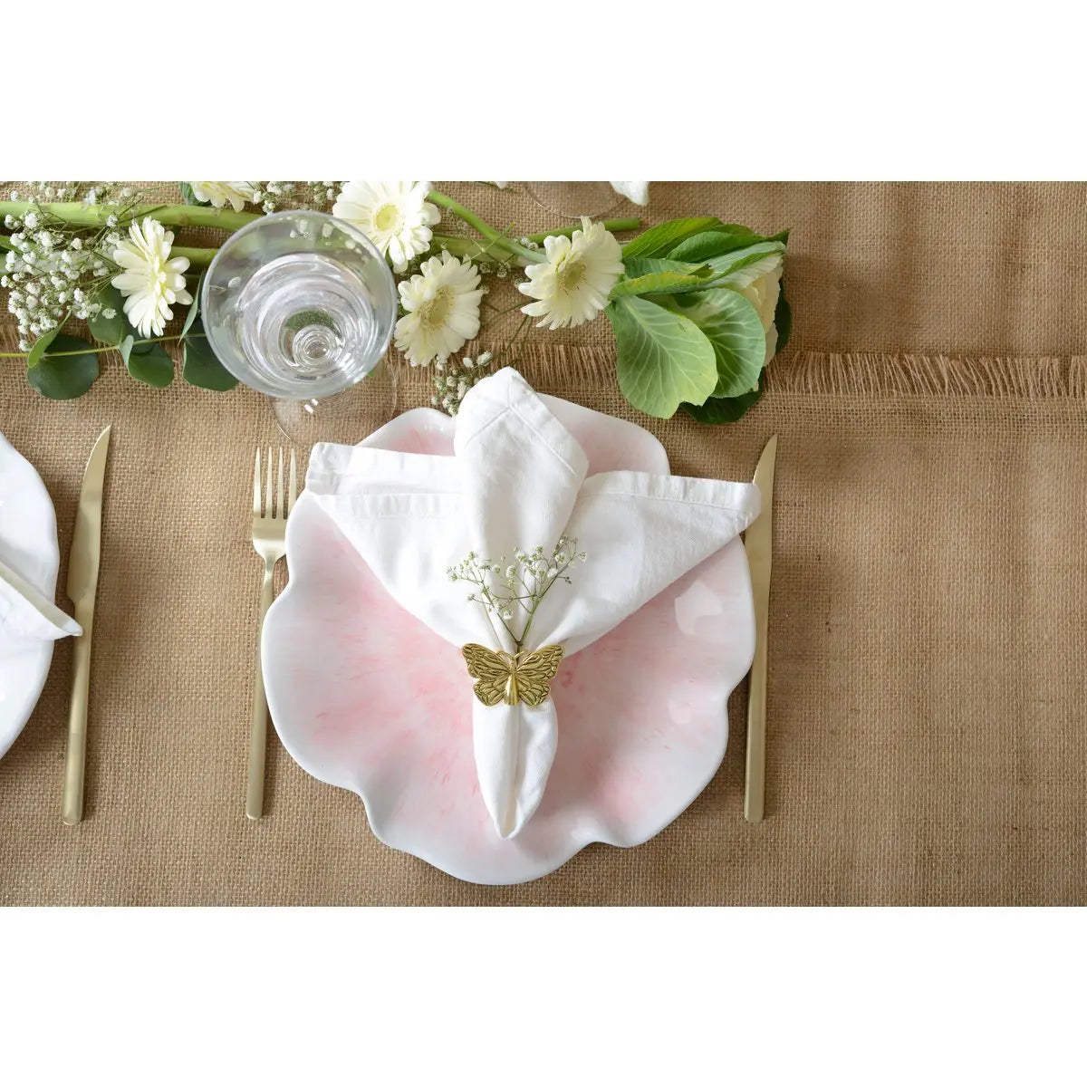 Assiette plate rose en mélamine 28x28x2.5cm AULICA