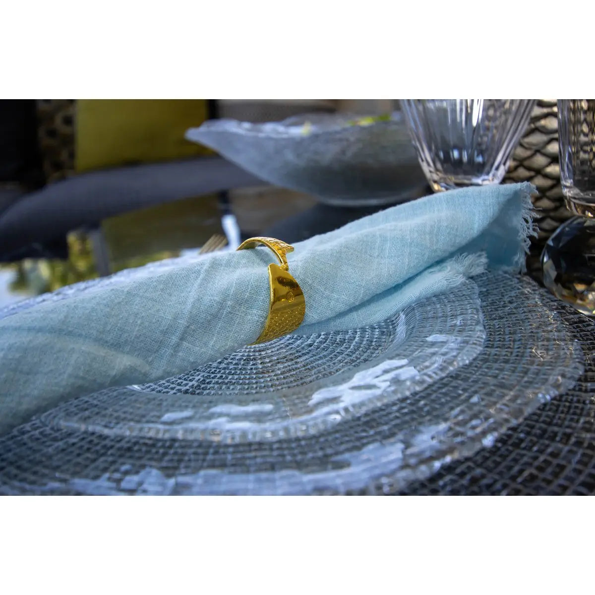 Assiette plate transparente 27cm AULICA