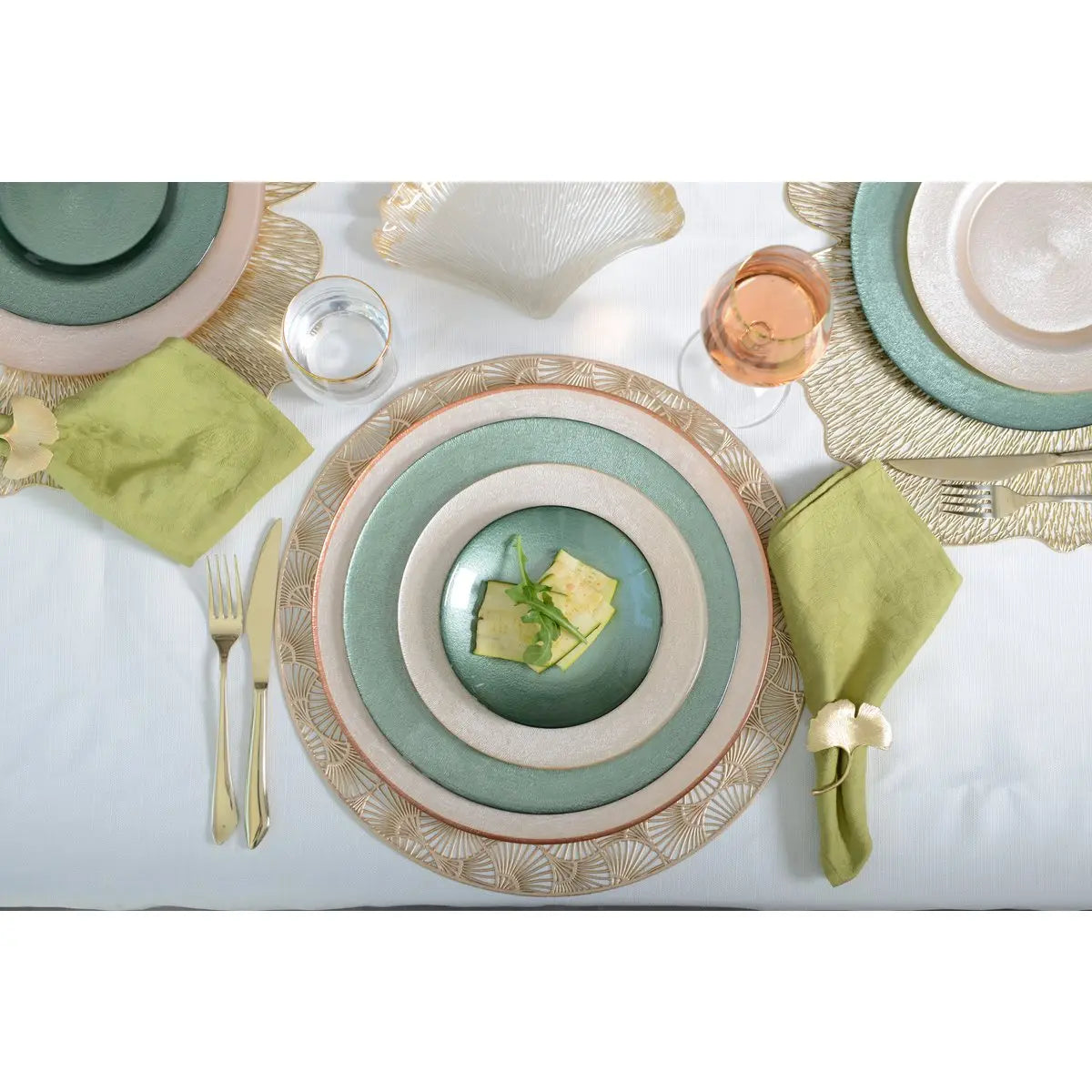 Assiette plate vanille AULICA