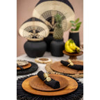 Assiette ronde en racine de teck - L Bazar Bizar Living