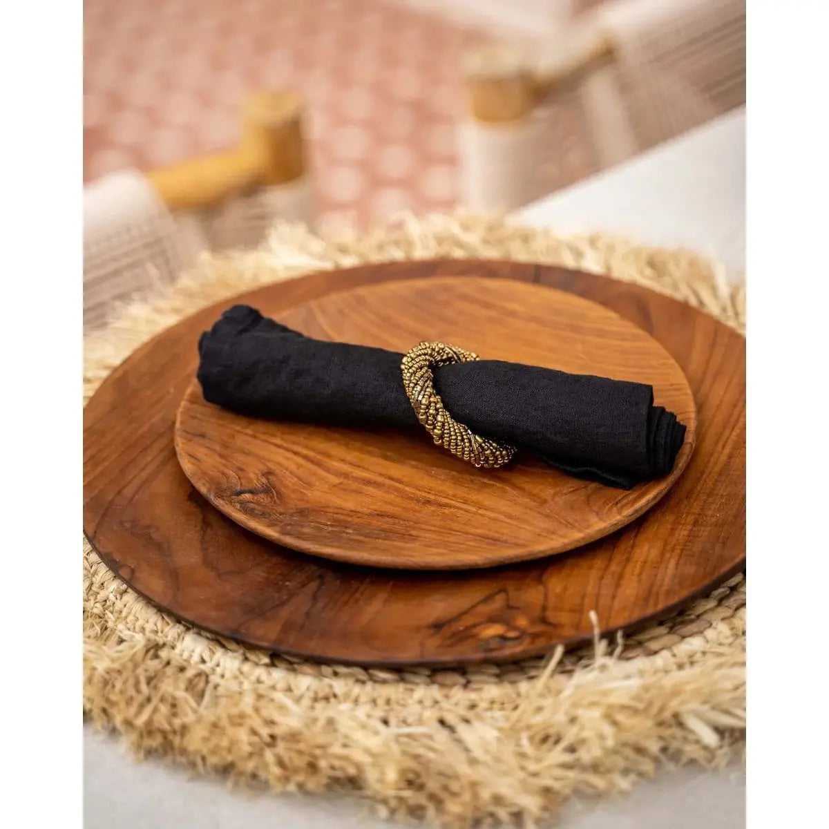 Assiette ronde en racine de teck - M Bazar Bizar Living