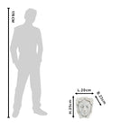 Bloempot Hoofd Ø 15x25 cm GRIJS STEEN PLANTENPOT Clayre & Eef.