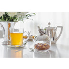 Bocal de rangement lapin EDZARD, couvercle argenté et résistant au ternissement, hauteur 12 cm, diamètre 9 cm EDZARD-SHOP.com