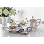 Bocal de rangement lapin EDZARD, couvercle argenté et résistant au ternissement, hauteur 12 cm, diamètre 9 cm EDZARD-SHOP.com