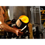 Bocal en verre EDZARD Vigo, avec couvercle, verre cristal soufflé à la bouche avec bord en platine, H 40 cm, ø 19 cm EDZARD-SHOP.com