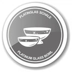 Bocal en verre EDZARD Vigo, avec couvercle, verre cristal soufflé à la bouche avec bord en platine, H 40 cm, ø 19 cm EDZARD-SHOP.com