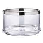 Bocal en verre EDZARD Vigo, verre cristal soufflé à la bouche avec un bord en platine, ø 19 cm, hauteur 12 cm EDZARD-SHOP.com