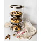 Bocal en verre EDZARD Vigo, verre cristal soufflé à la bouche avec un bord en platine, ø 19 cm, hauteur 12 cm EDZARD-SHOP.com