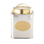 Boîte à café argentée et dorée 10x10x10cm AULICA