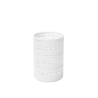 Boîte à gâteaux 3 compartiments blanche et argent 13.5x13.5x19.5cm AULICA