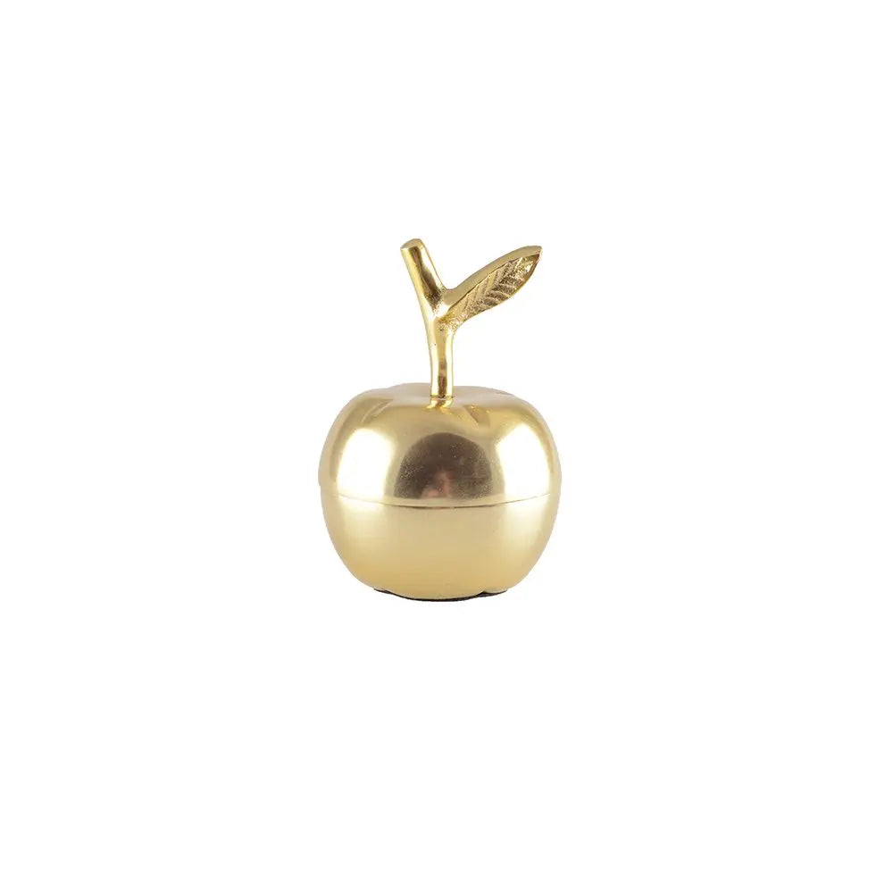 Boîte dorée pomme 7.5x7.5x11cm AULICA