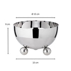 Bol Chicago (hauteur 9 cm, Ø 15 cm), poli, acier inoxydable EDZARD-SHOP.com