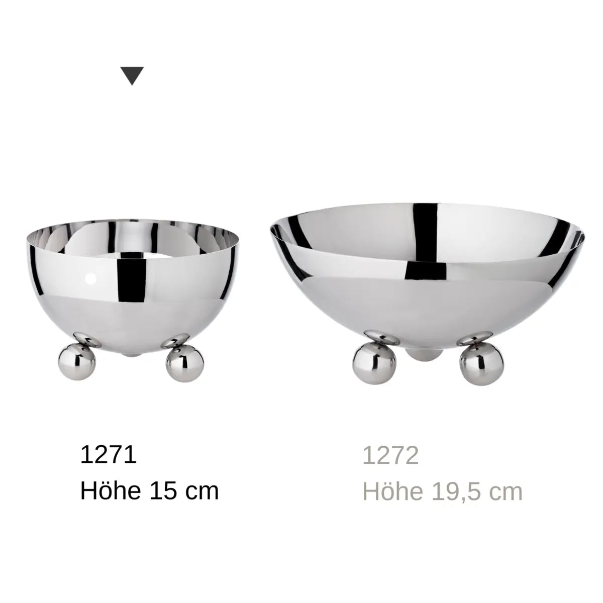 Bol Chicago (hauteur 9 cm, Ø 15 cm), poli, acier inoxydable EDZARD-SHOP.com