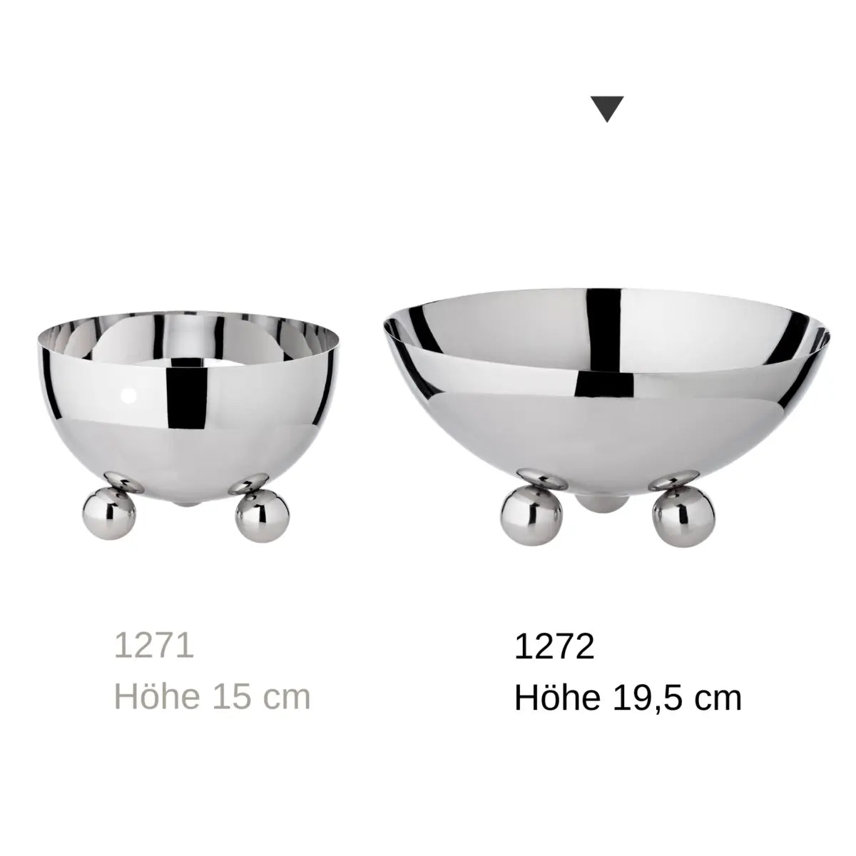 Bol Chicago (hauteur 9 cm, Ø 19,5 cm), poli, acier inoxydable EDZARD-SHOP.com