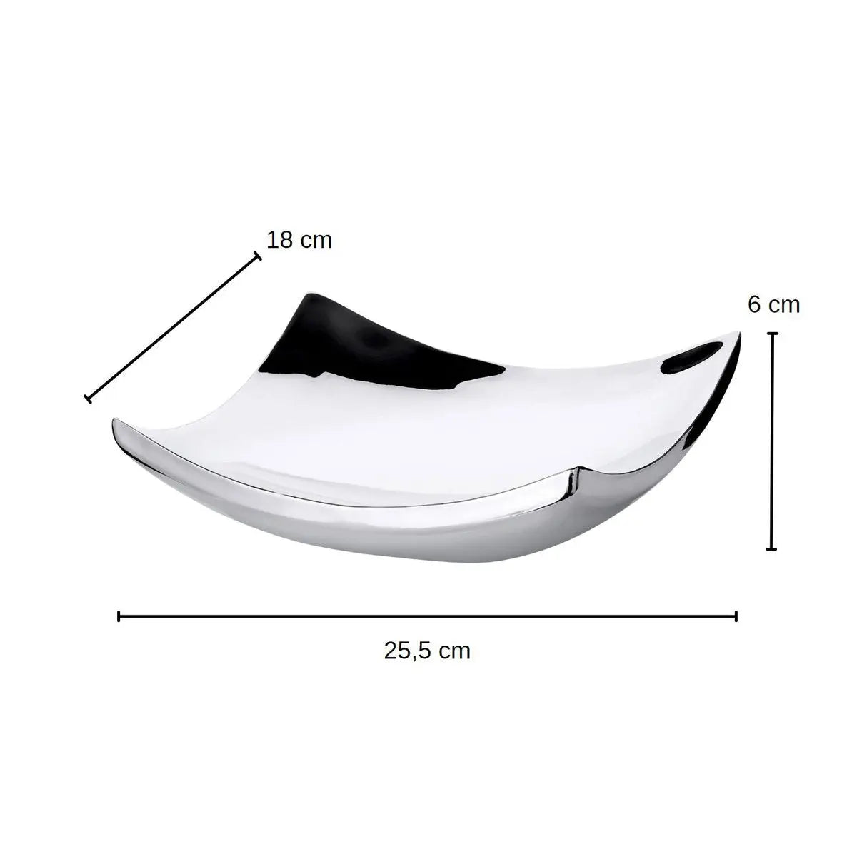 Bol Dallas (19 x 19 cm) carré, acier inoxydable hautement poli, bol décoratif, coupe à fruits EDZARD-SHOP.com
