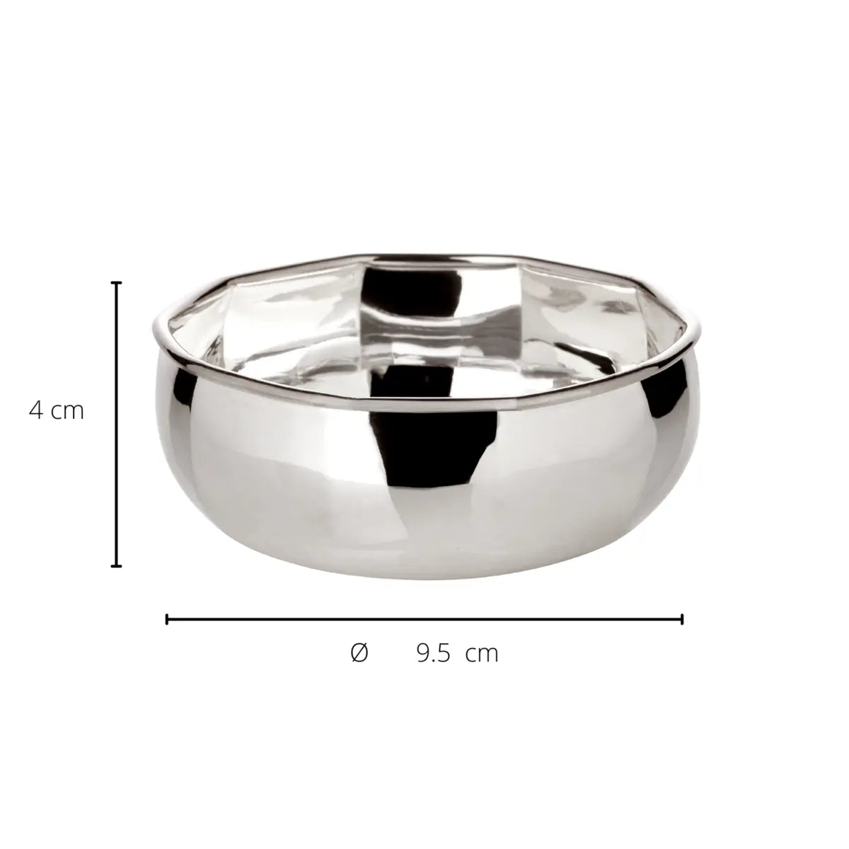 Bol EDZARD, bol décoratif, bol de service Dix, 10 faces, lourd argenté, diamètre 10 cm, hauteur 4 cm EDZARD-SHOP.com