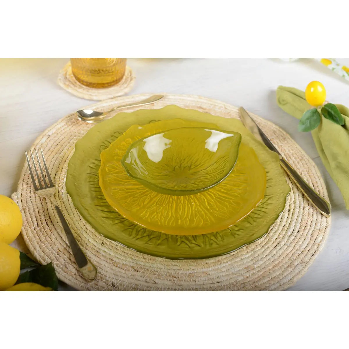 Bol à soupe vert - citron AULICA