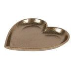 Bol décoratif Coeur 21x21x2 cm Aluminium doré Clayre & Eef.