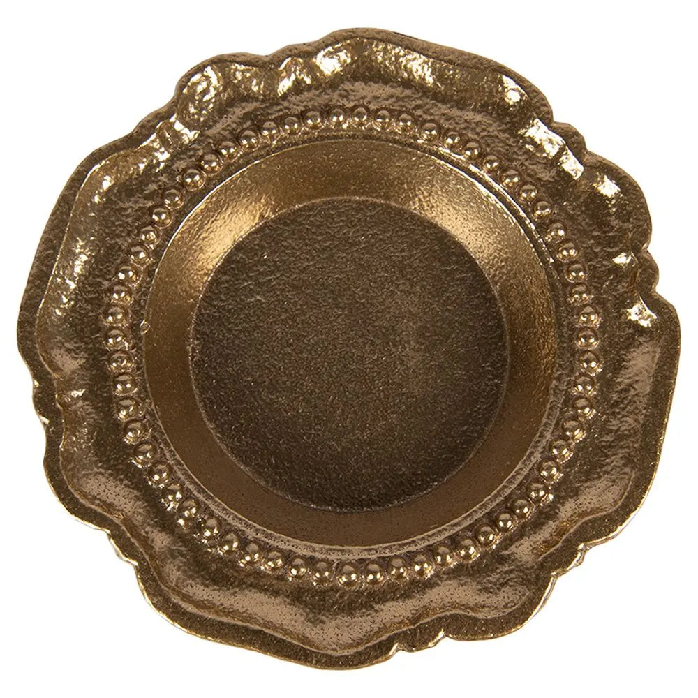 Bol décoratif Ø 12x2 cm Aluminium doré Clayre & Eef.