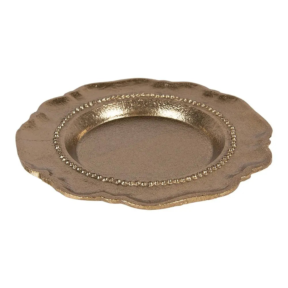 Bol décoratif Ø 20x2 cm Aluminium doré Clayre & Eef.