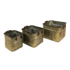 Bol en fer décoratif (3) 42x38x28 / 34x31x25 / 27x23x22 cm Clayre & Eef.