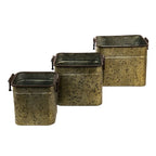 Bol en fer décoratif (3) 42x38x28 / 34x31x25 / 27x23x22 cm Clayre & Eef.