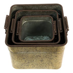 Bol en fer décoratif (3) 42x38x28 / 34x31x25 / 27x23x22 cm Clayre & Eef.