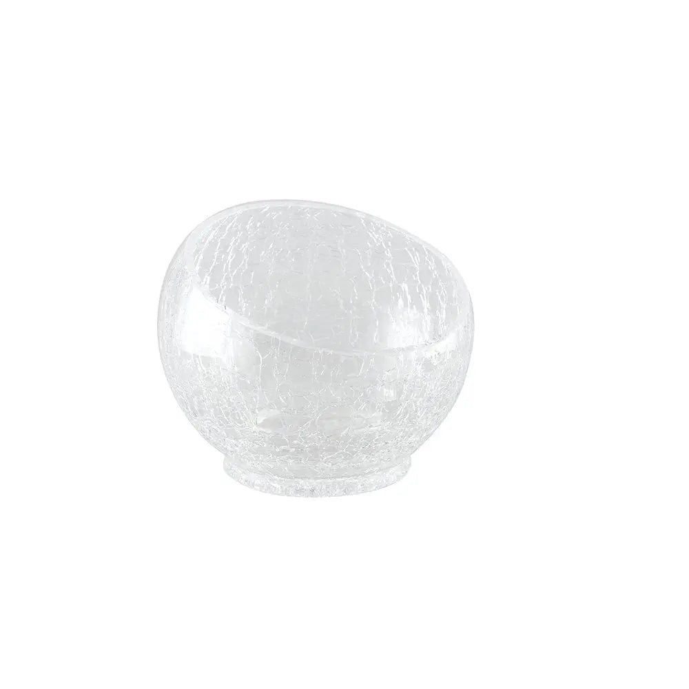Bol en verre effet craquelé grand modèle 18x18x15cm AULICA