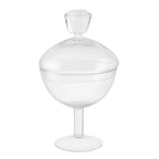 Bonbonnière en verre avec diamant h24cm AULICA