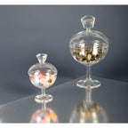 Bonbonnière en verre avec diamant h24cm AULICA