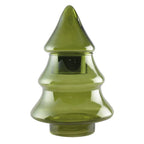 Bonbonnière sapin vert en verre 18x26cm AULICA