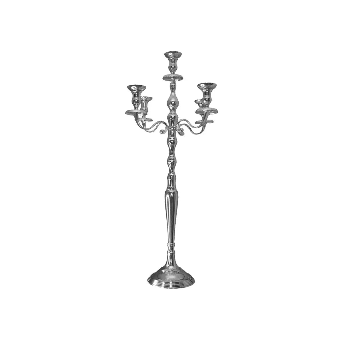 Bougeoir 5 feux argent 100cm AULICA