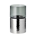 Bougeoir Cosmo (hauteur 18 cm), argent, martelé, acier inoxydable, poli EDZARD-SHOP.com