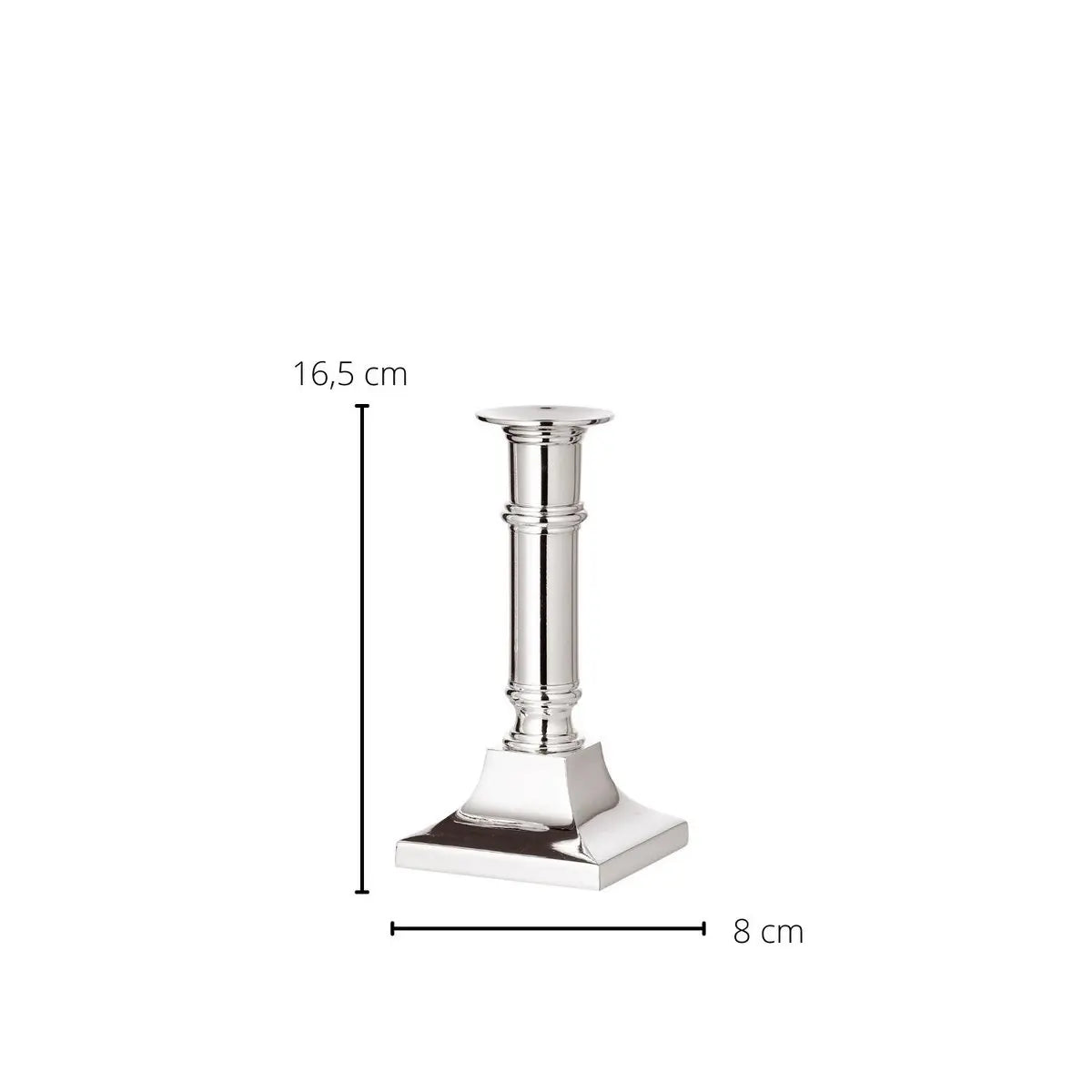 Bougeoir EDZARD Chandelier Kent, argenté, résistant au ternissement, hauteur 16 cm EDZARD-SHOP.com