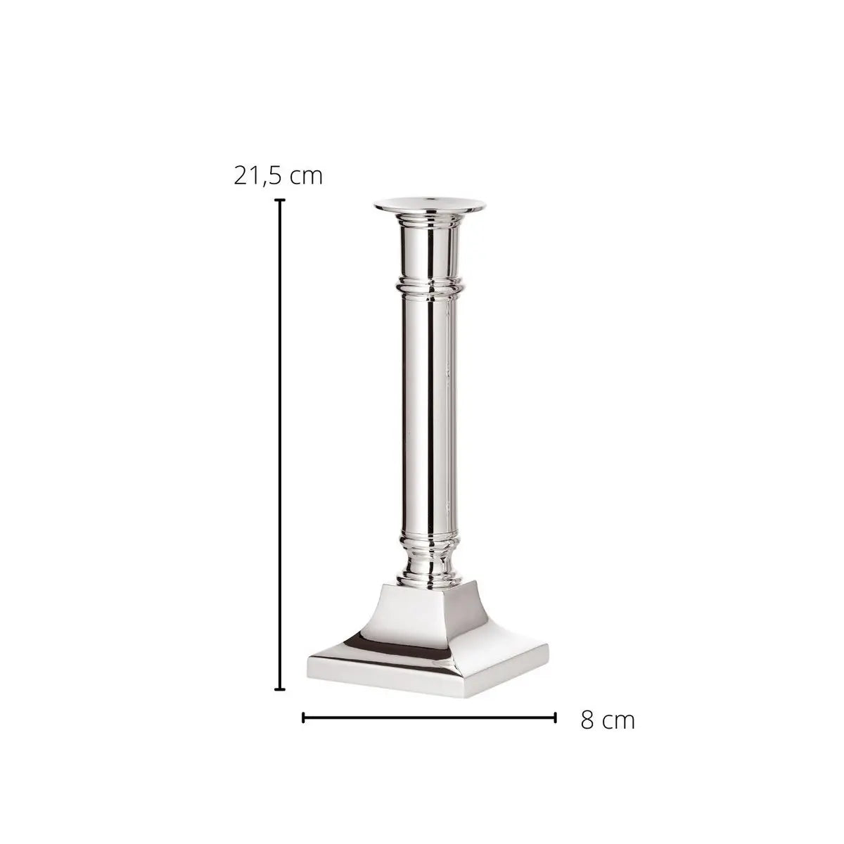 Bougeoir EDZARD Chandelier Kent, argenté, résistant au ternissement, hauteur 21 cm EDZARD-SHOP.com