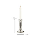 Bougeoir EDZARD Fiona pour bougies en bâtonnet, hauteur 15 cm, noble argenté, résistant au ternissement EDZARD-SHOP.com