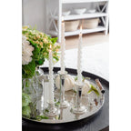 Bougeoir EDZARD Fiona pour bougies en bâtonnet, hauteur 15 cm, noble argenté, résistant au ternissement EDZARD-SHOP.com