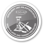 Bougeoir EDZARD Lincoln avec tige noire, noble argenté, protégé contre la ternissure, hauteur 15 cm EDZARD-SHOP.com