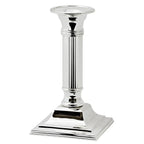 Bougeoir EDZARD Lincoln pour bougies en bâtonnet, tige cannelée, noble argenté, protégé contre la ternissure, H 15 cm EDZARD-SHOP.com