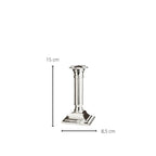 Bougeoir EDZARD Lincoln pour bougies en bâtonnet, tige cannelée, noble argenté, protégé contre la ternissure, H 15 cm EDZARD-SHOP.com