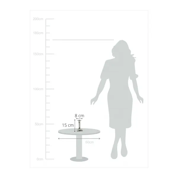 Bougeoir EDZARD Lincoln pour bougies en bâtonnet, tige cannelée, noble argenté, protégé contre la ternissure, H 15 cm EDZARD-SHOP.com