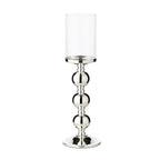 Bougeoir EDZARD bougeoir en bambou, élégant argenté, résistant au ternissement, avec verre, hauteur 43 cm EDZARD-SHOP.com