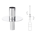 Bougeoir EDZARD dessus de bouteille, acier inoxydable nickelé brillant, hauteur 8 cm EDZARD-SHOP.com