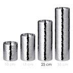 Bougeoir EDZARD, bougeoir Agadir, acier inoxydable, très poli, diamètre 8,5 cm, hauteur 25 cm EDZARD-SHOP.com