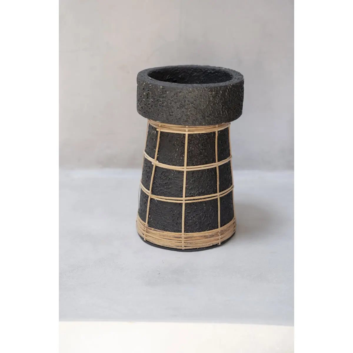 Bougeoir The Serene - Noir Naturel - L Bazar Bizar Living