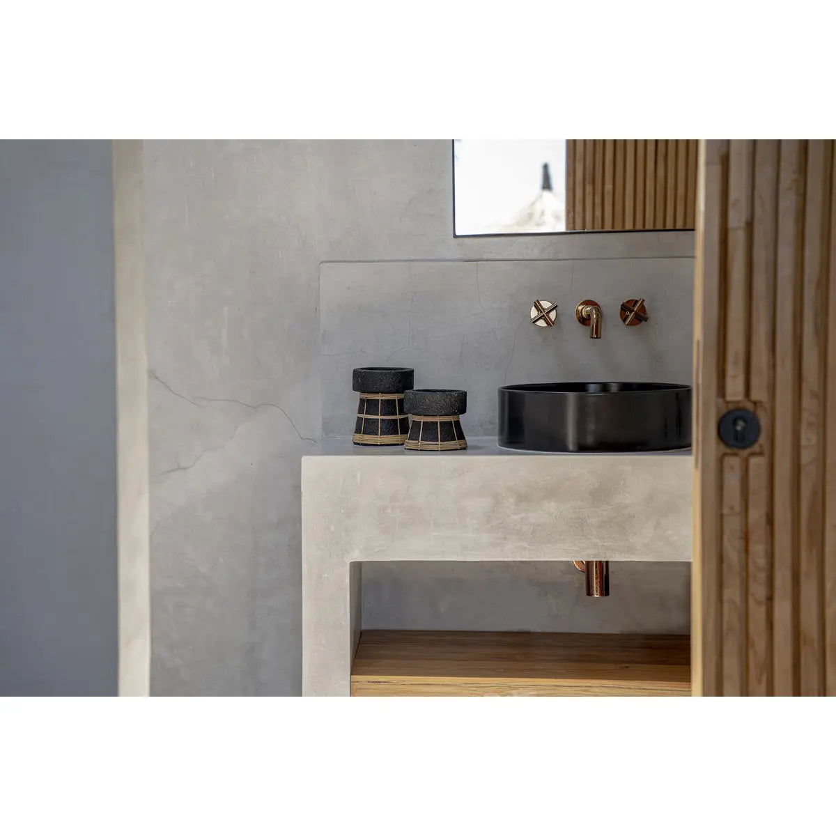 Bougeoir The Serene - Noir Naturel - M Bazar Bizar Living