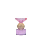 Bougeoir ambre et violet h14cm AULICA