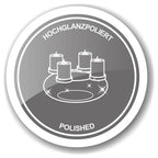 Bougeoir bougeoir Agadir, acier inoxydable poli, diamètre 8,5 cm, hauteur 20 cm EDZARD-SHOP.com